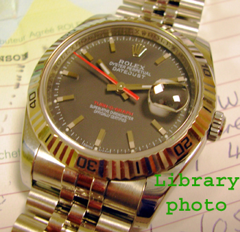<b>UNWORN</b> steel & white metal Datejust Turn-o-Graph model 116264 on Jubilee