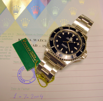 2004 stainless steel Submariner (non-date)model 14060M with boxes & papers. Has