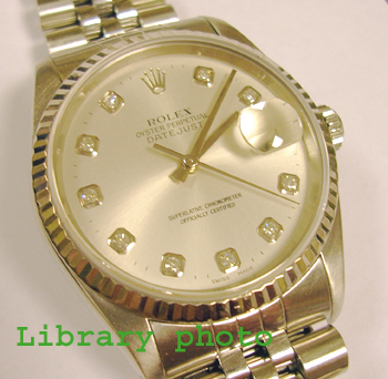 Mid-1990s steel / white metal Datejust with Jubilee bracelet and Rolex UK servic