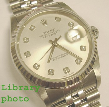 Steel / white metal Datejust model 16234 with simply the best custom-made silver
