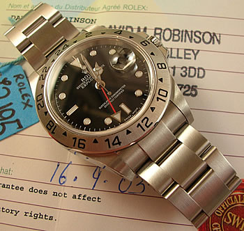 2003 Explorer II, box+ps, black dial, perfect