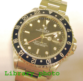 Very smart GMT-Master model 16700 supplied by Boodle & Dunthorne in approx 2000.