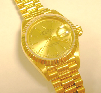 Lady's 18ct yellow gold Datejust model 69178 on President bracelet with champagn