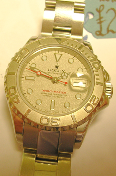 Approx 2002 lady's steel / platinum Yachtmaster. Nearly £1,000 less than a new o