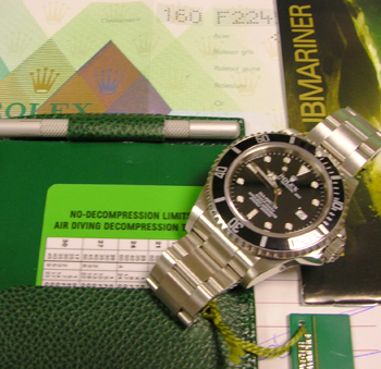 2004 Sea-Dweller with both boxes, UK papers, green wallet with manual, extra lin