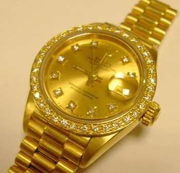 Lady's 18ct Datejust model 69178 with original <b>champagne / diamond dot dial</