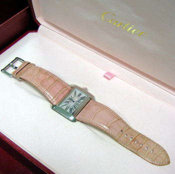 Lady's special edition <b>Cartier Tank Divan</b> quartz strap watch. Complete wi