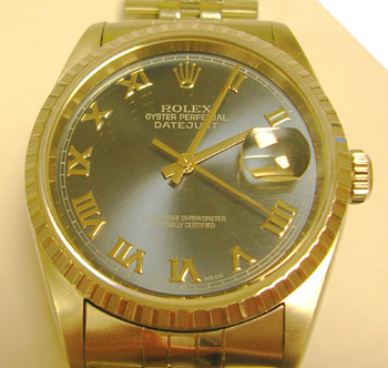 Approx 1998 model steel Datejust 16220 on Jubilee bracelet with the popular <fon