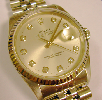 Early-to-mid-1990s Datejust model 16234 in steel and white metal, fitted with th