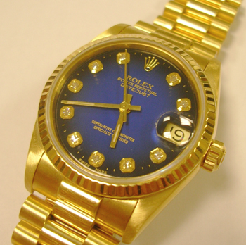 18ct mid-size Datejust model 68278 with President bracelet and a very popular cu