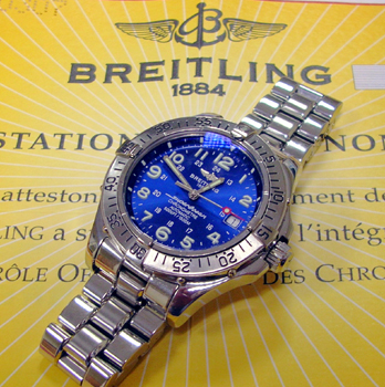 Gent's steel <b>Breitling SuperOcean </b>automatic bracelet watch, model A17360 