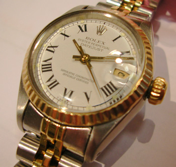 1982 lady's Bicolour Datejust, plastic glass version.