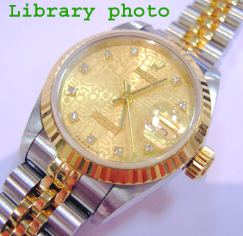 Bicolour Datejust model 69173 with the unusual and pretty "Jubilee" diamond dot 
