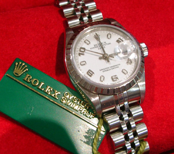 Lady's steel / white dial Oyster Perpetual DATE model 79240 with box & papers fr
