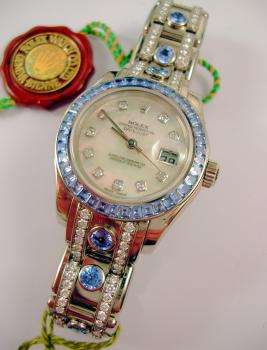 This <b>£39,880 lady's gem-set Rolex</b> crossed our path recently. Probably 60%
