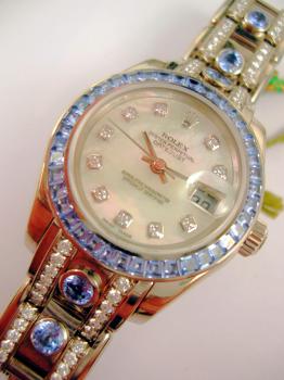 This <b>£39,880 lady's gem-set Rolex</b> crossed our path recently. Probably 60%