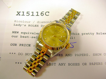 Bicolour Datejust, diamond dial