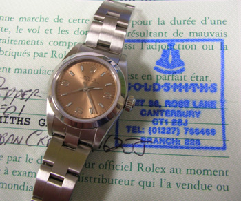 2001 steel Oyster Perpetual, box & papers, non-date