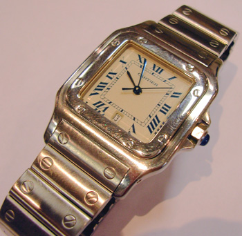 Gts steel <b>Cartier</b> Santos quartz