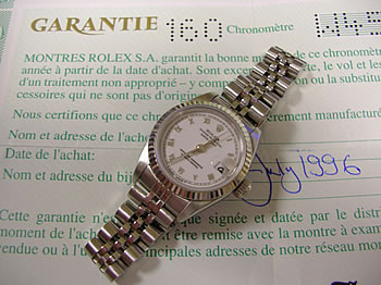 Stainless steel / white metal Datejust model 69174 with white / roman numeral di