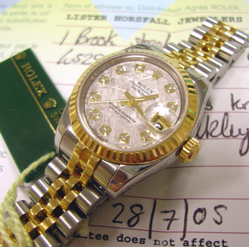 July 2005 bicolour Datejust, latest model ref 179173 on Jubilee bracelet with <b