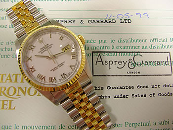 1999 Datejust from Asprey & Garrard, box+ps