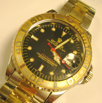 June 2006, and still customers bring us in watches like this <b>fake Rolex Yacht