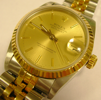 Bicolour mid-size Datejust model 68273 on Jubilee 62523 bracelet with champagne 