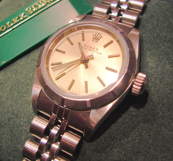 1996 steel Oyster Perpetual, box & papers, now on an Oyster bracelet ( not shown