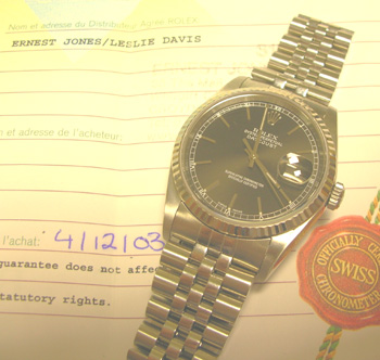Xmas 2003 steel & precious metal Datejust, boxes & papers