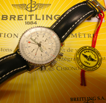 Feb.2006 <b>Breitling Navitimer World</b> with all boxes, papers etc. Save over 