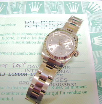 Latest model 18ct <b>WHITE GOLD</b> Datejust 179179 with <b>silver / DIAMOND dia
