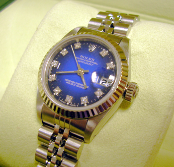 Lady's steel / white metal Datejust model 69174 from the mid-1990s on Jubilee 62