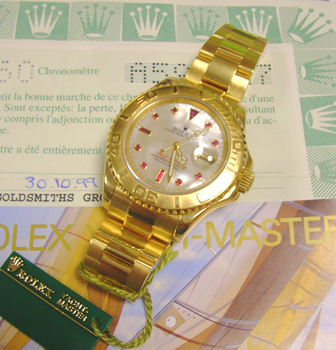 1999 18ct yellow gold full size Yachtmaster with the original, stunning Mother-o