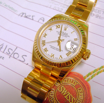 Superb 2005 lady's ROSE GOLD Datejust, latest model ( 179175 ) with Oyster brace